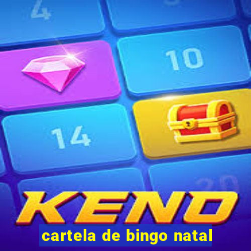 cartela de bingo natal